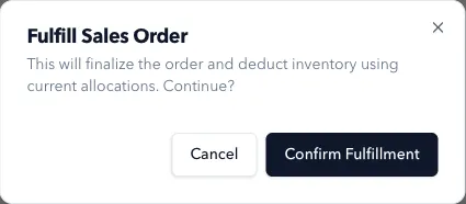 Confirming Fulfillment