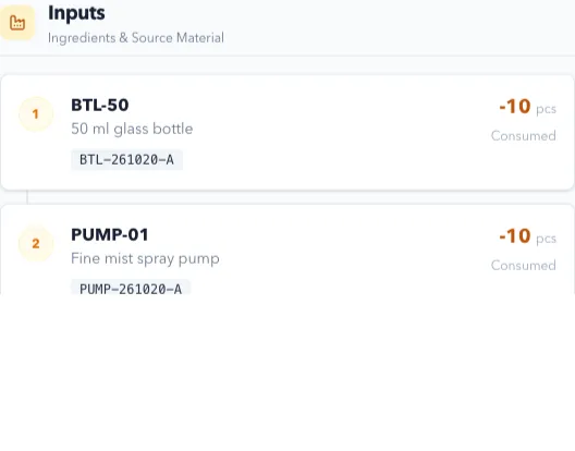 Traceability Inputs